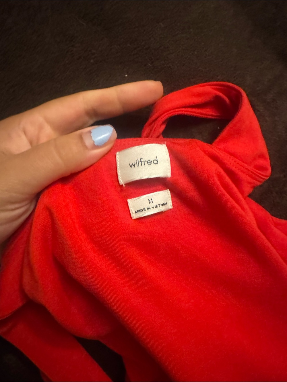 Wilfred Red Saturn Mini Sleeveless Wrap Dress - Picture 5 of 5